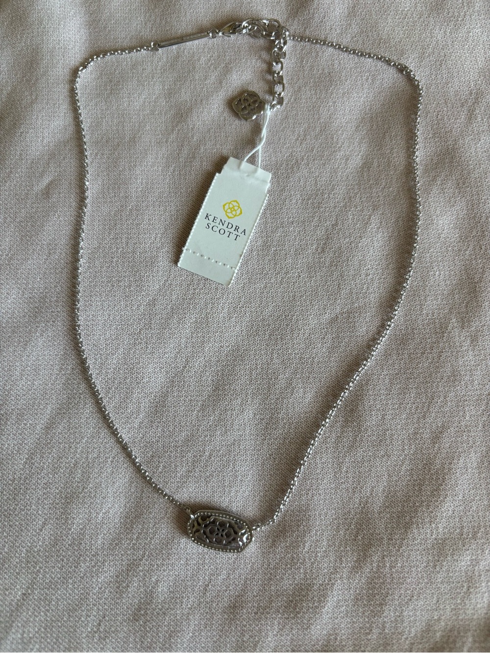 Kendra Scott Silver Filigree Pendant Necklace